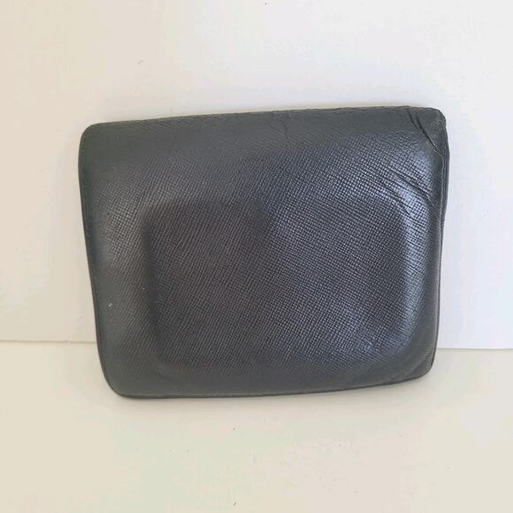 PRADA Black Nero Saffiano Leather Wallet Medium Bifold Compact Unisex Authentic - Picture 2 of 15